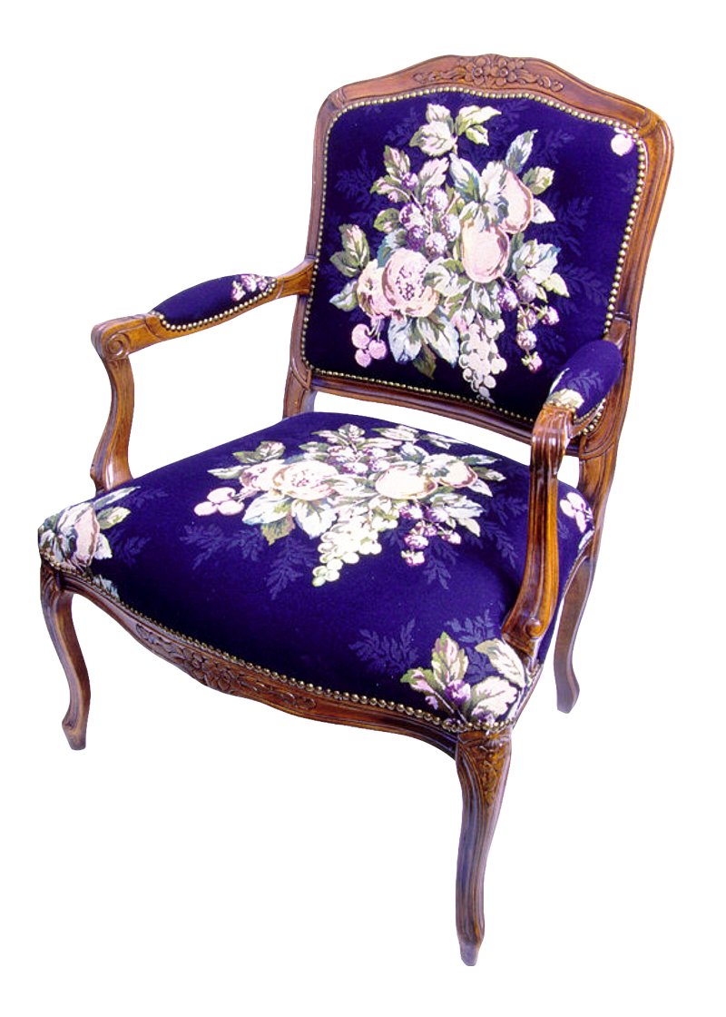 Vintage Floral Upholstered Armchair