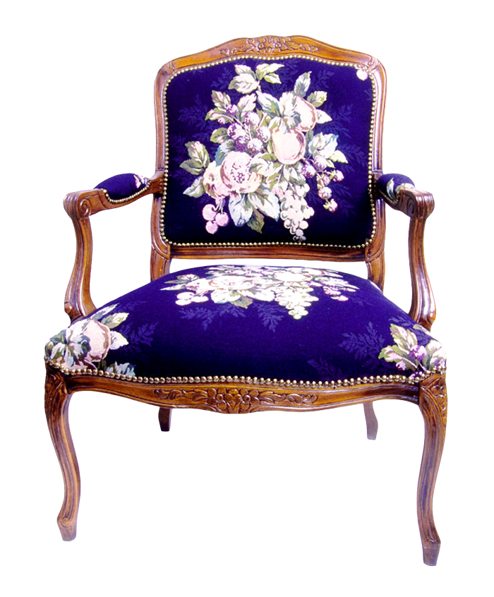 Vintage Floral Upholstered Armchair