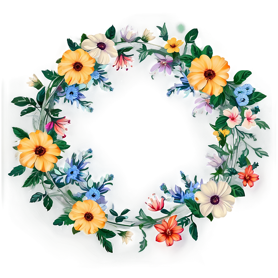 Vintage Flower Circle Png Xxw