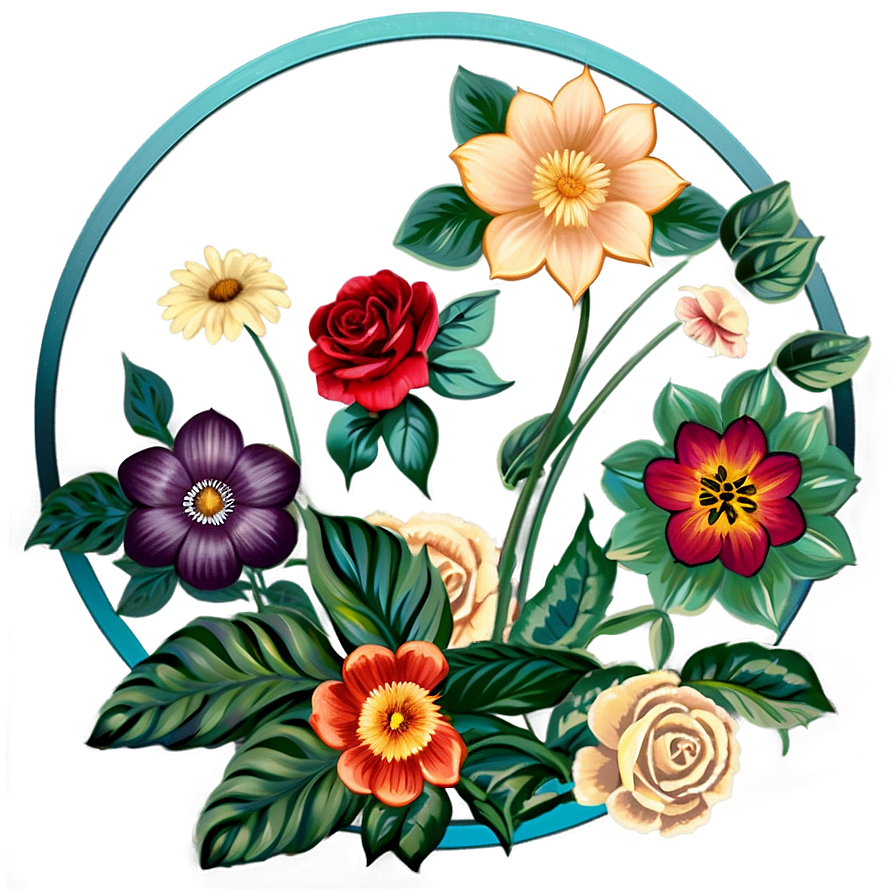 Vintage Flower Collection Png Ssm