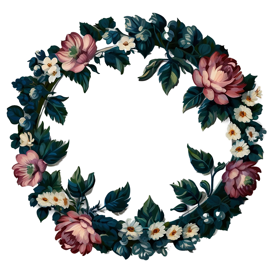 Vintage Flower Frame PNG 05252024 PNG with transparent background
