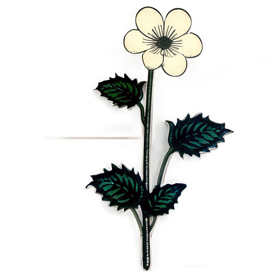 Vintage Flower Stem Png 97