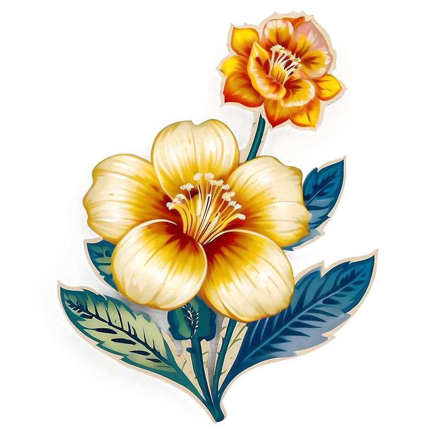 Vintage Flower Transparent Png 21