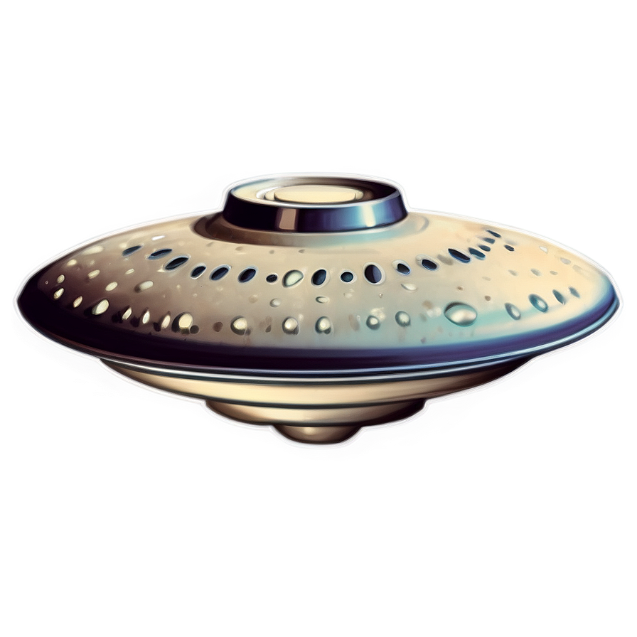 Vintage Flying Saucer Design Png 6