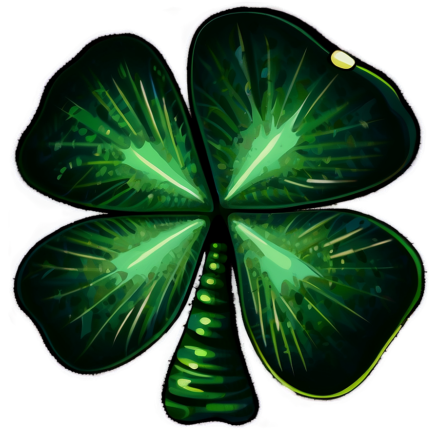 Vintage Four Leaf Clover Png Hft32