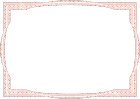 Vintage Frame Black Center Pink Dots PNG with transparent background