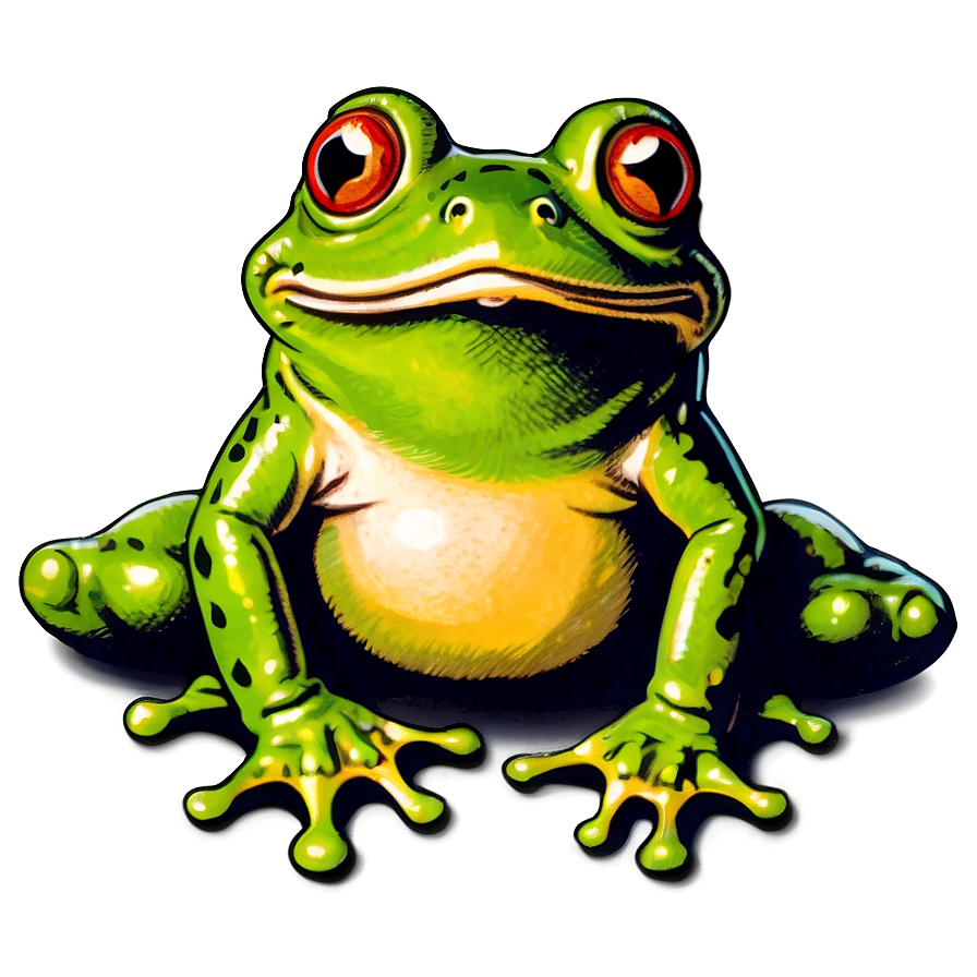 Vintage Frog Clipart Png 06262024