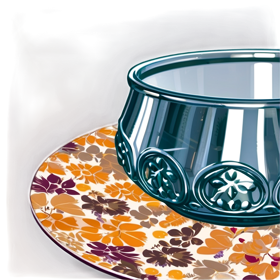 Vintage Glass Dishware PNG 06202024 PNG with transparent background