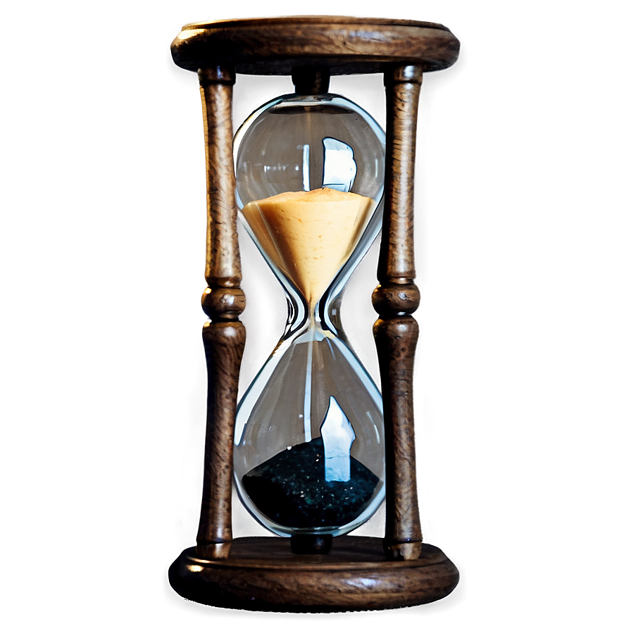 Vintage Glass Hourglass PNG 05232024 PNG with transparent background