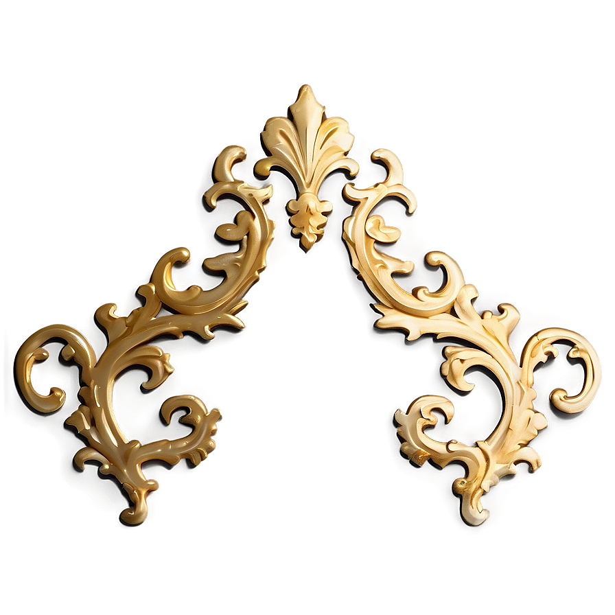 Vintage Gold Trim Detail Png 52