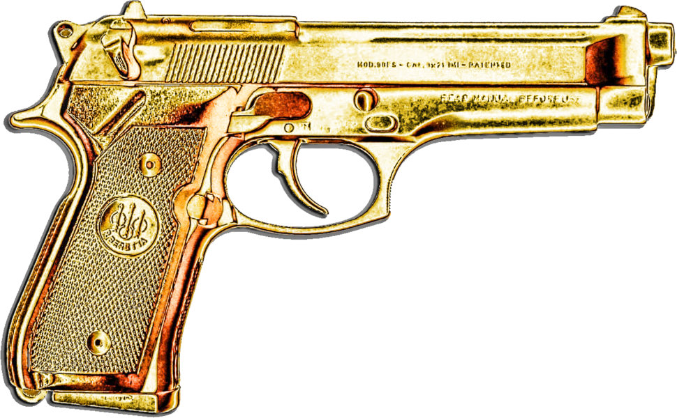 Vintage Golden Pistol