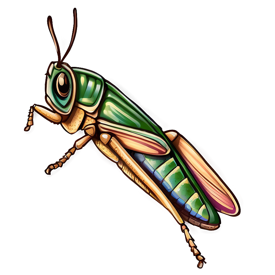 Vintage Grasshopper Illustration Png 06122024