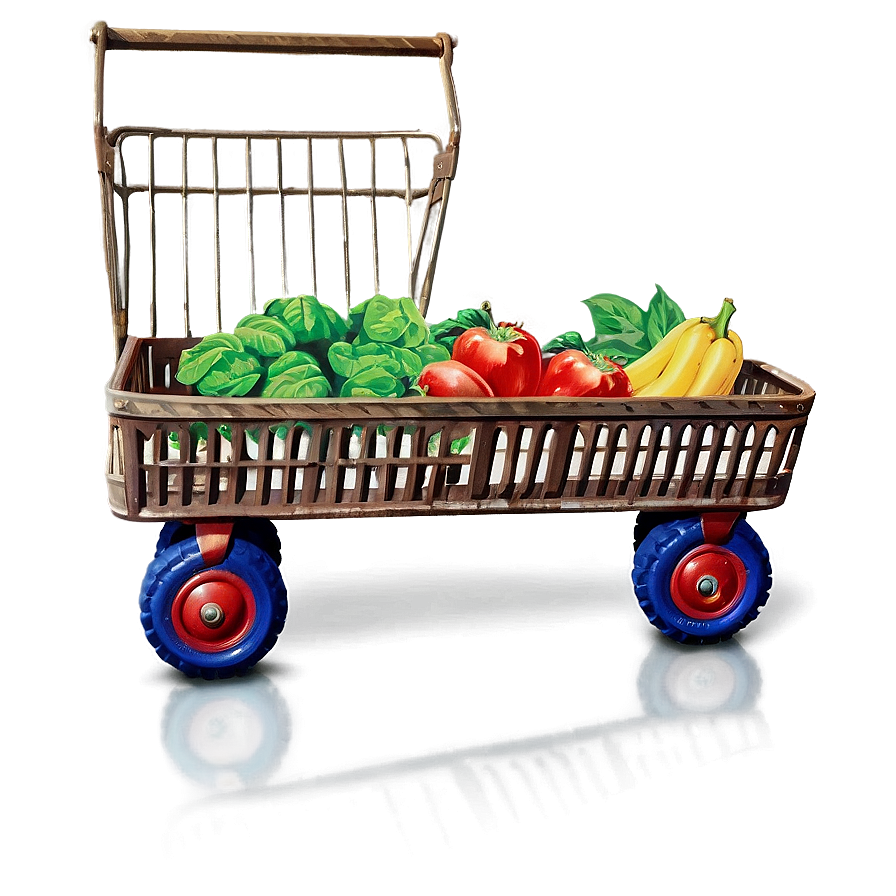 Vintage Grocery Cart Png Txg