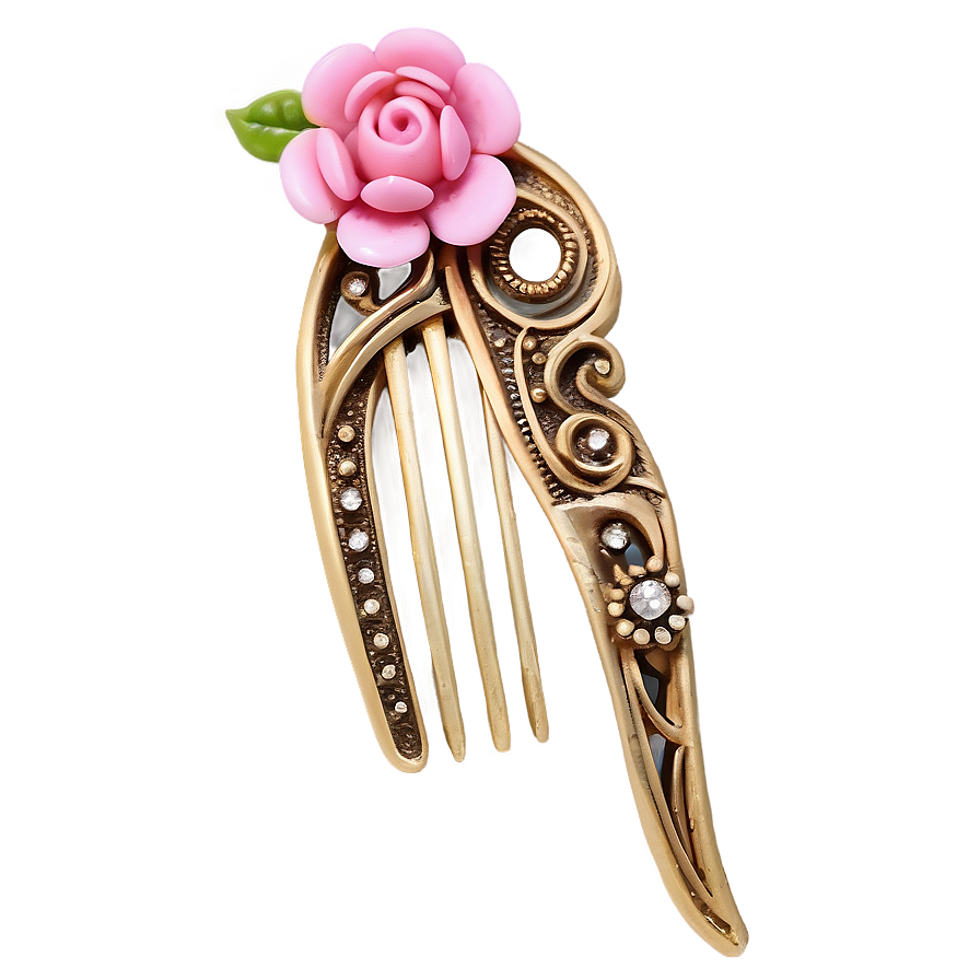 Vintage Hair Clip Design Png 06132024