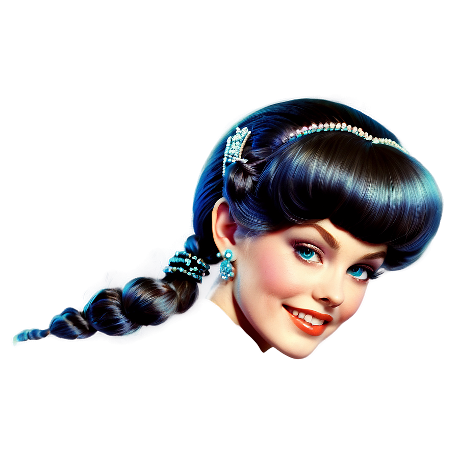 Vintage Hair Clipart Png 06282024