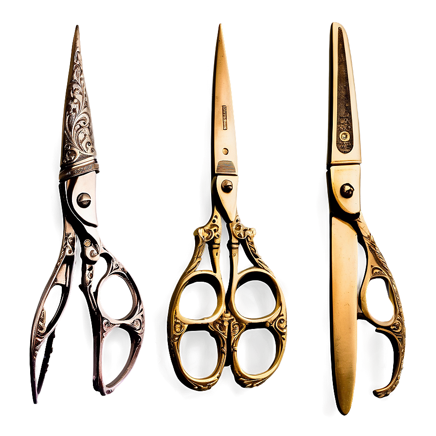 Vintage Hairdressing Scissors Png 90