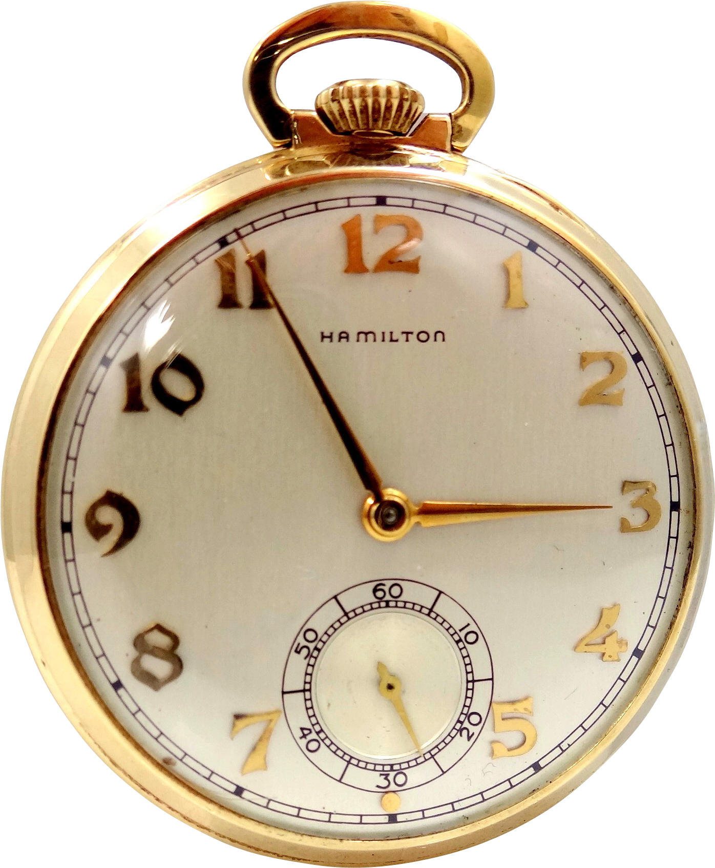 Hamilton 917 14k Gold Pocket Watch, HD Png Download PNG with transparent background