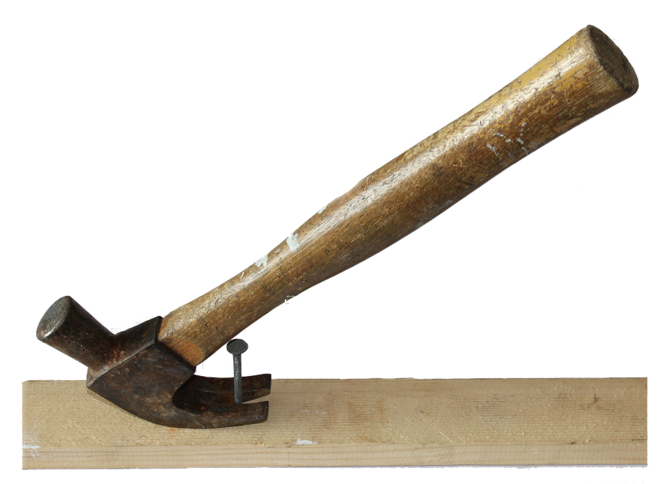 Vintage Hammerand Nail PNG with transparent background