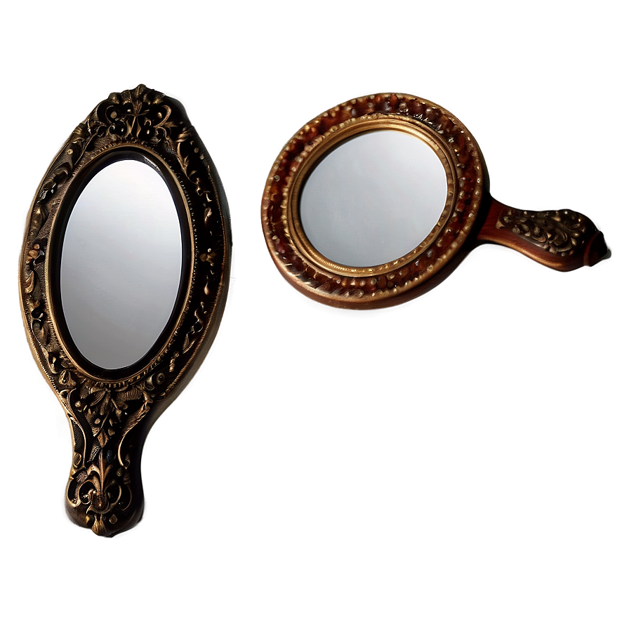 Vintage Hand Mirror PNG aqk34 PNG image with a transparent background, free high-resolution download