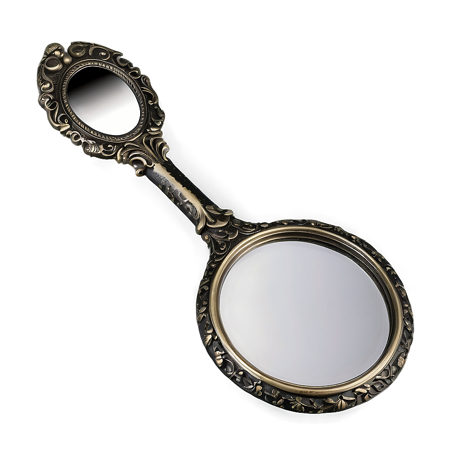 Vintage Hand Mirror PNG bsk PNG image with a transparent background, free high-resolution download