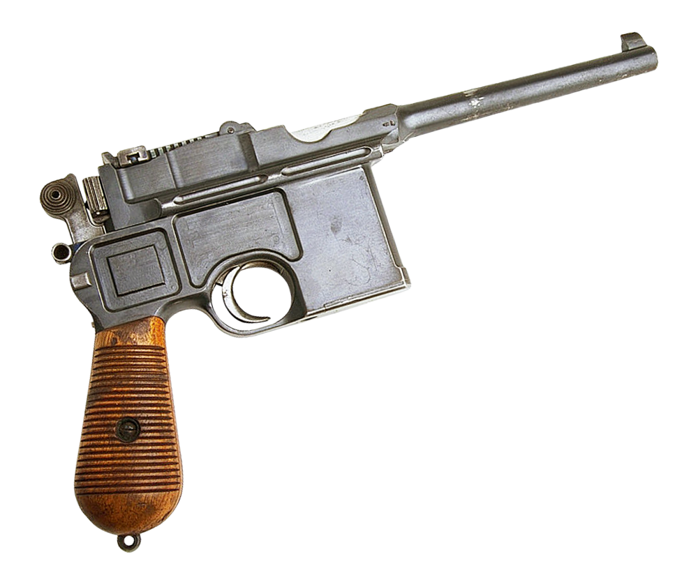 Vintage Handgun Isolated PNG with transparent background