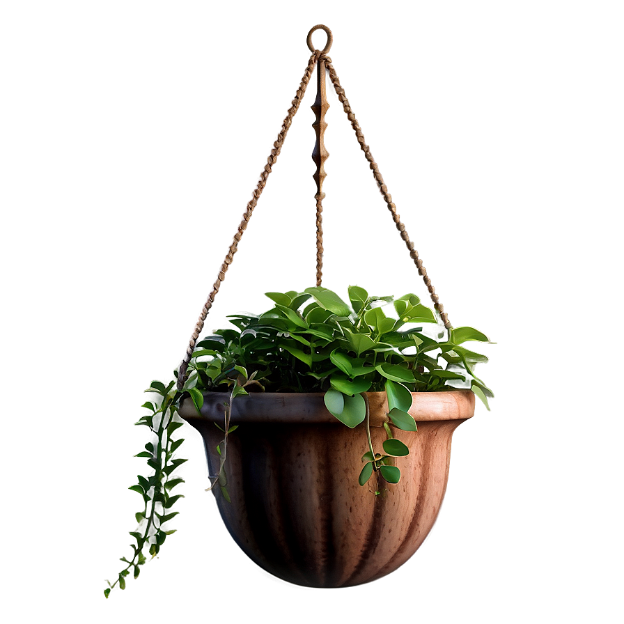 Vintage Hanging Plant Png Rgn