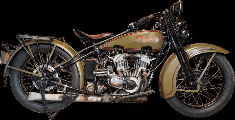Vintage Harley Davidson Bike, HD Png Download PNG with transparent background