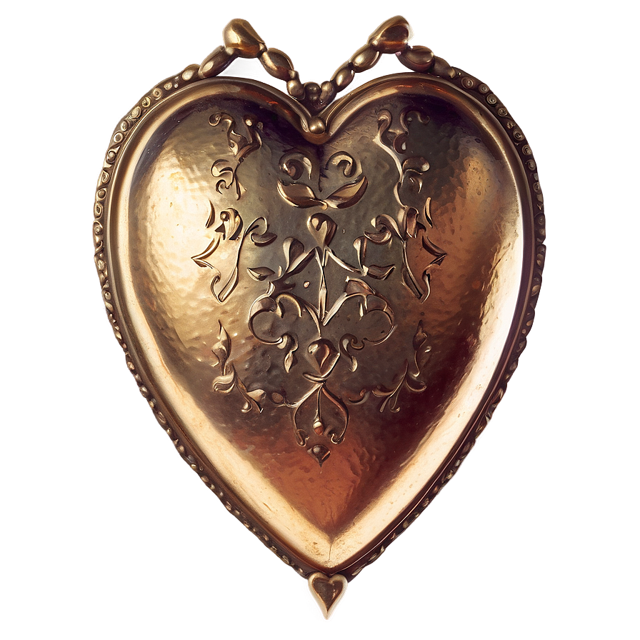 Vintage Heart Emblem Png B