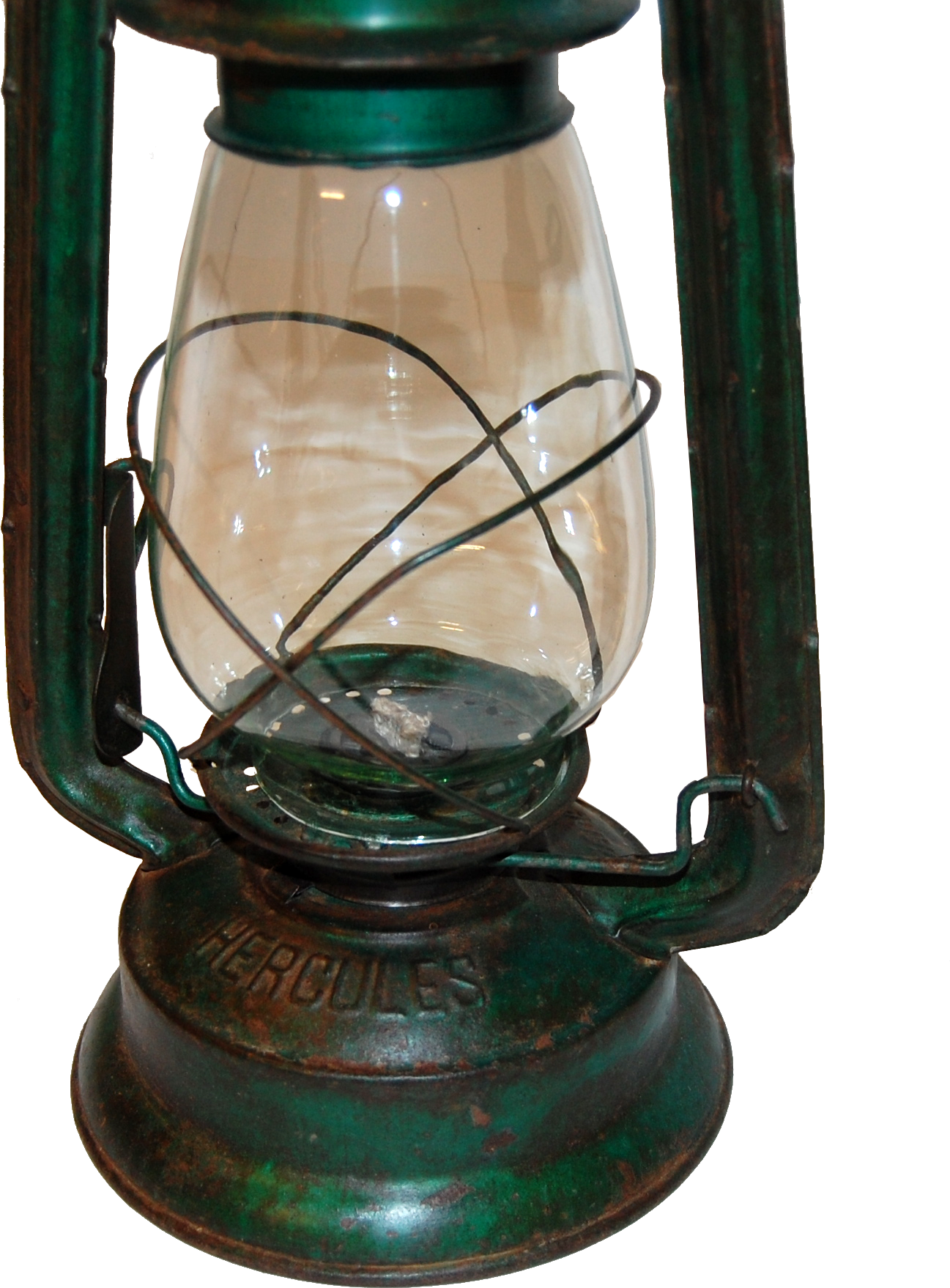 Vintage Hercules Green Lantern PNG with transparent background