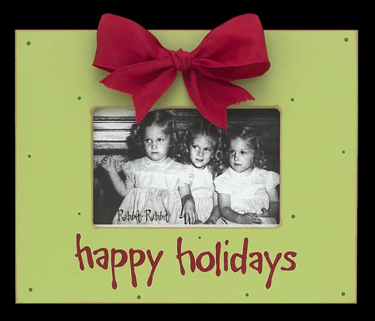 Vintage Holiday Greeting Card PNG with transparent background