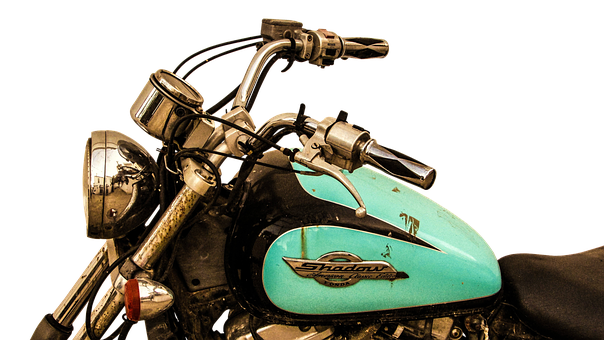 Vintage Honda Shadow Motorcycle PNG with transparent background