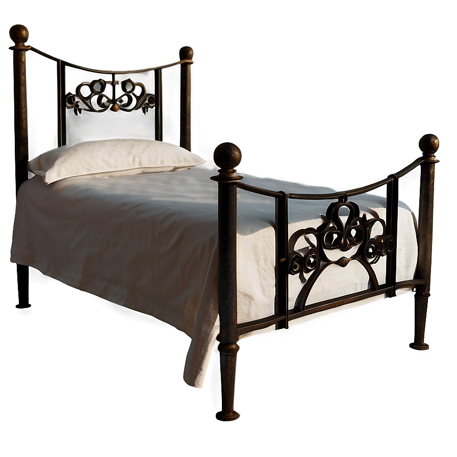 Vintage Iron Bed Png Opf