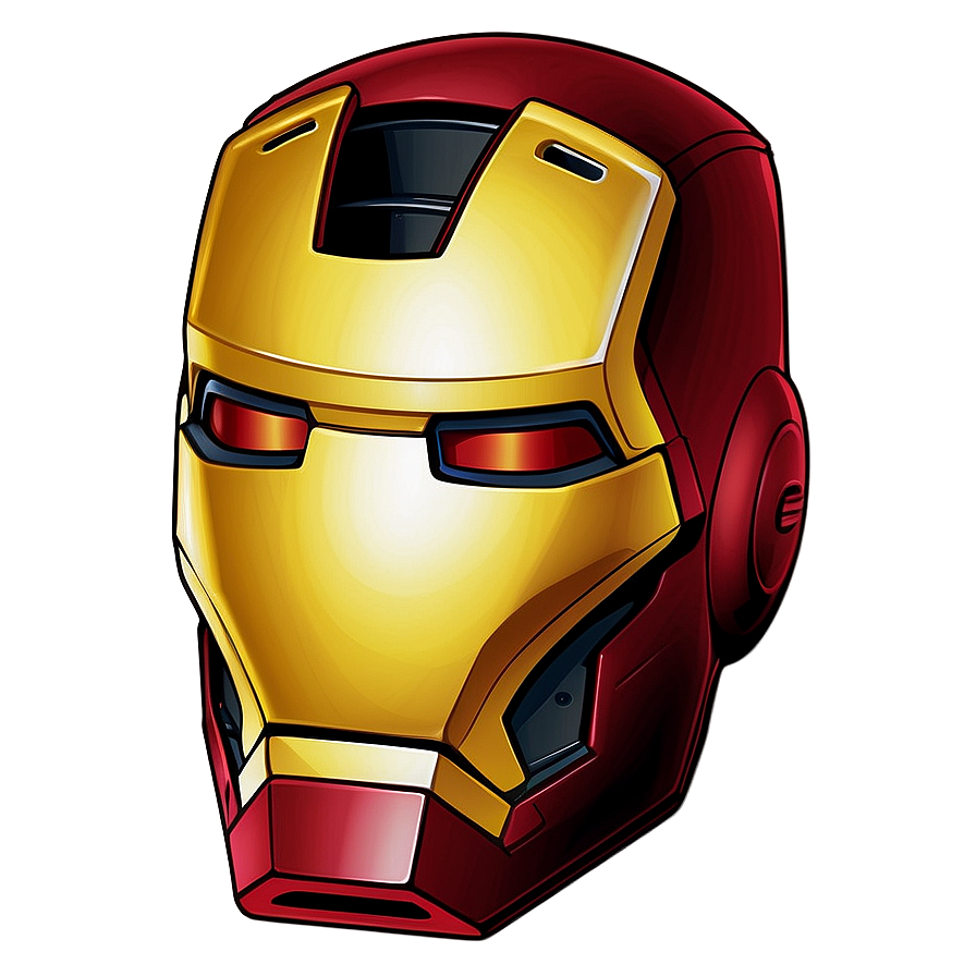 Vintage Iron Man Helmet Illustration Png 06122024