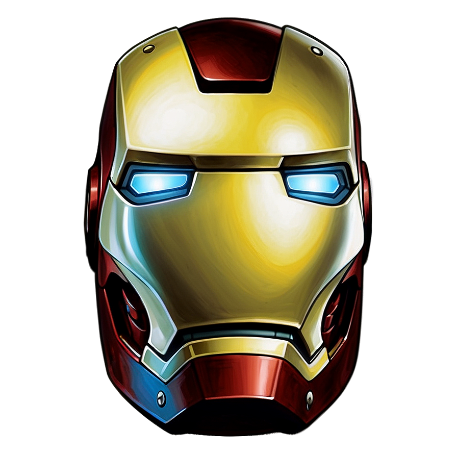 Vintage Iron Man Helmet Illustration Png 57