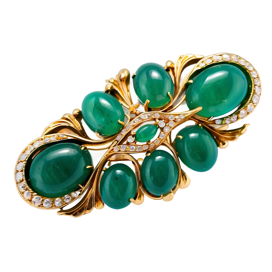 Vintage Jade Brooch Png Xtj