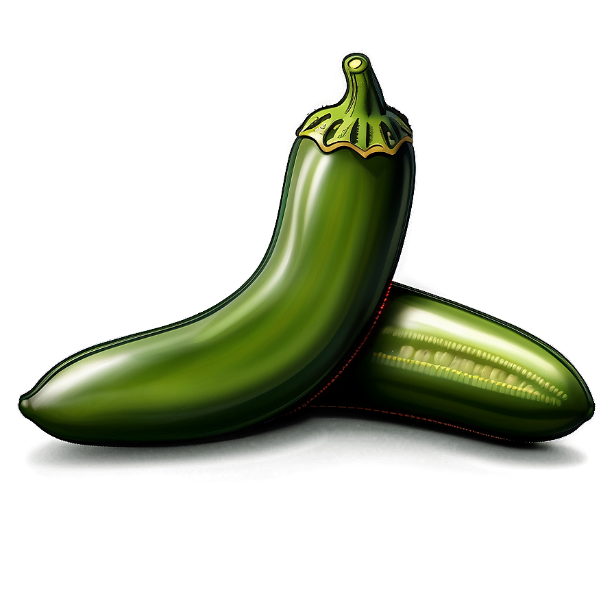 Vintage Jalapeno Illustration PNG 06132024 PNG with transparent background
