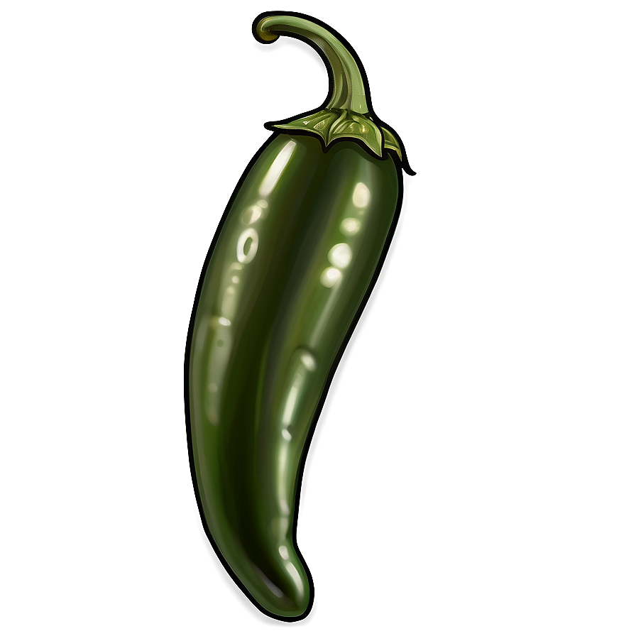 Vintage Jalapeno Illustration PNG 87 PNG with transparent background