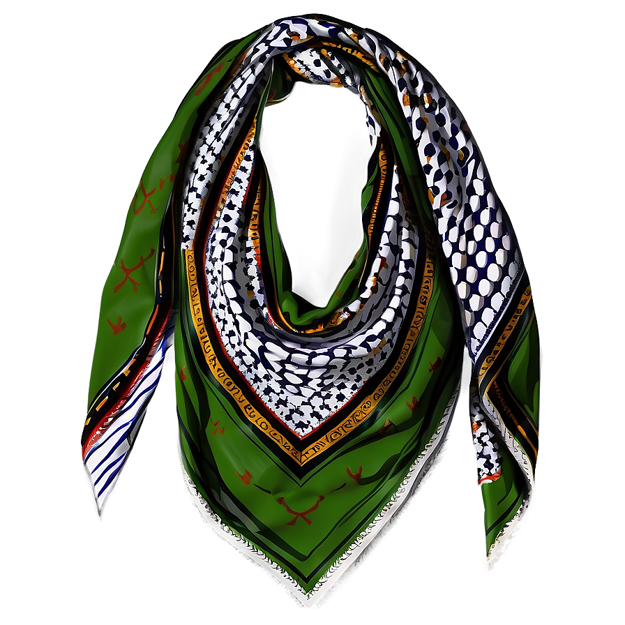 Vintage Keffiyeh Scarf Design Png 90