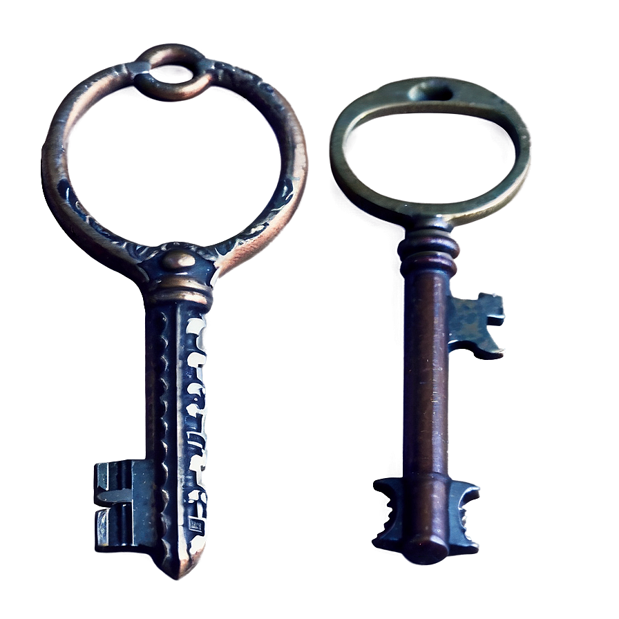 Vintage Keys PNG oqr PNG with transparent background