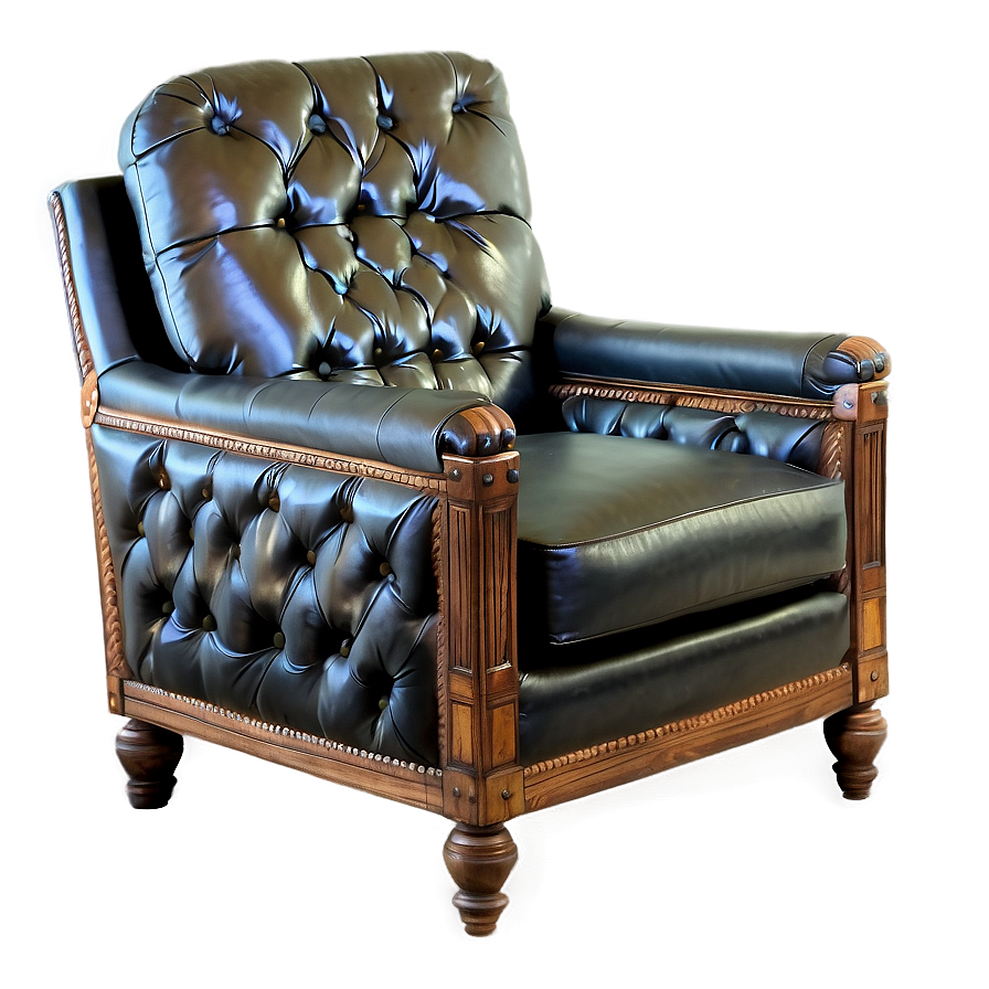 Vintage Leather Armchair Png 88