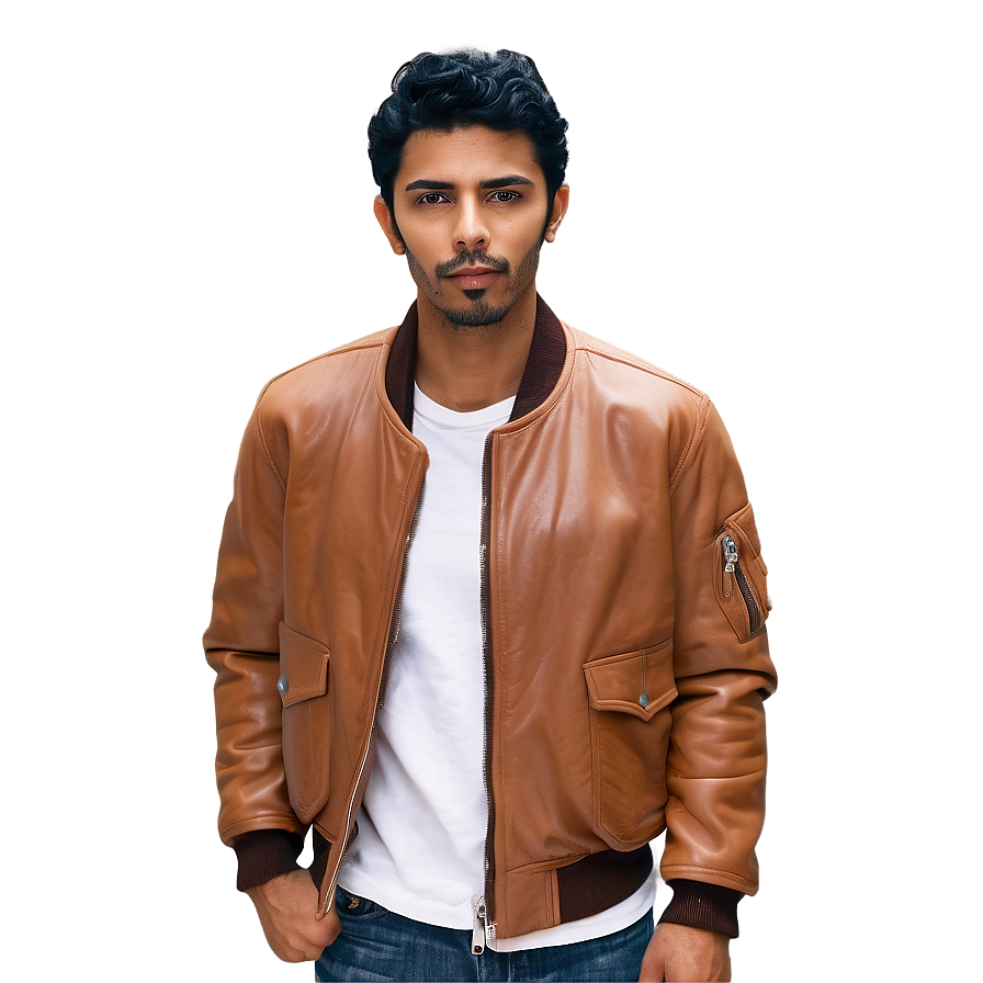 Vintage Leather Bomber Png Ysa20