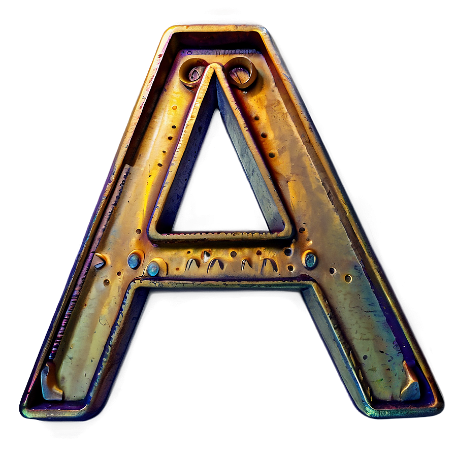 Vintage Letter A Typography Png 06112024