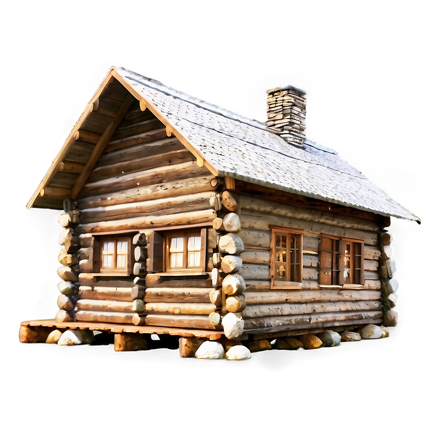 Vintage Log Cabin Structure Png 06122024