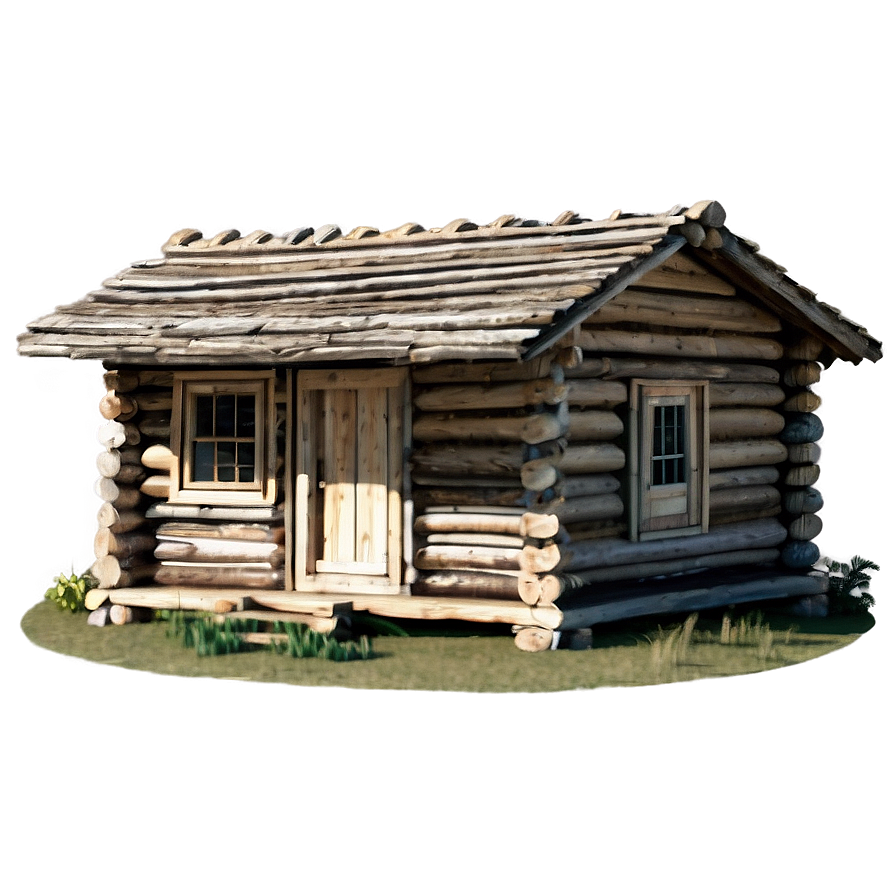 Vintage Log Cabin Structure Png 06122024