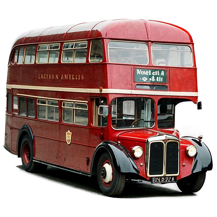 Vintage London Bus England Png Xpm