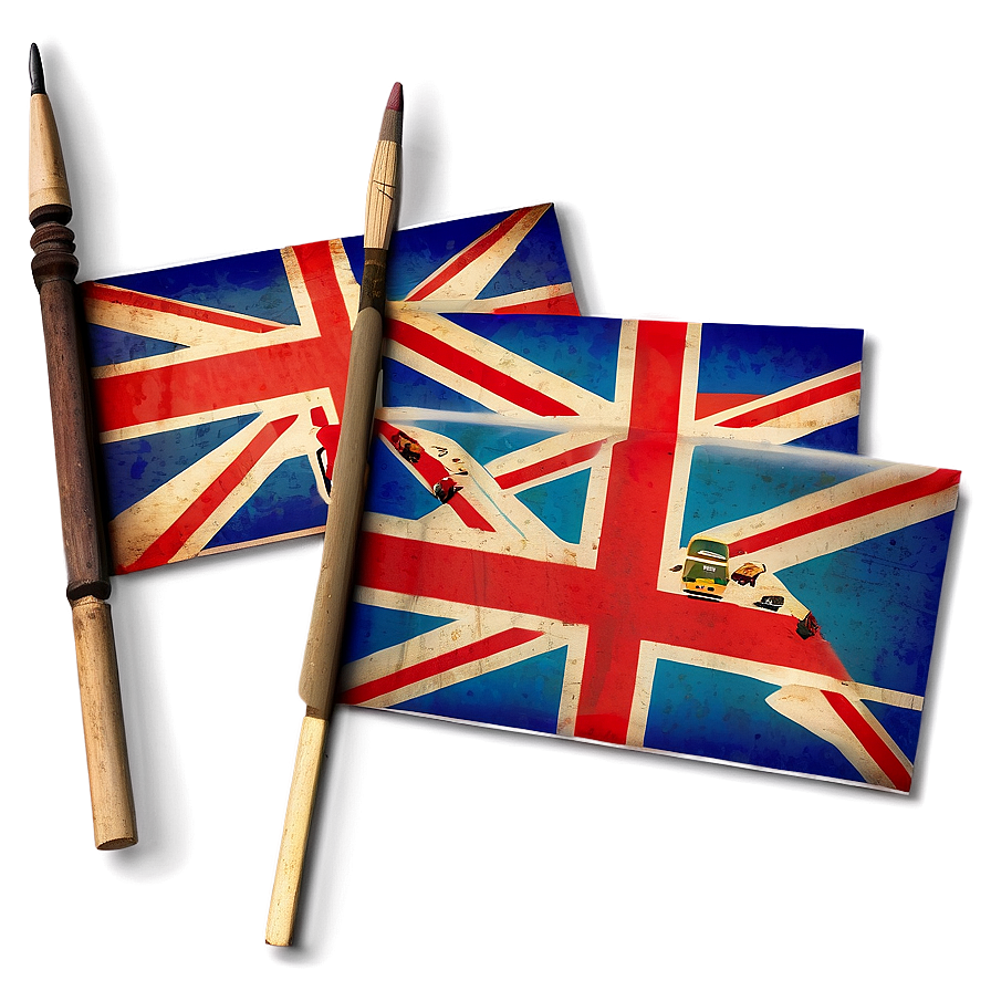 Vintage London Postcard Design PNG bye PNG with transparent background