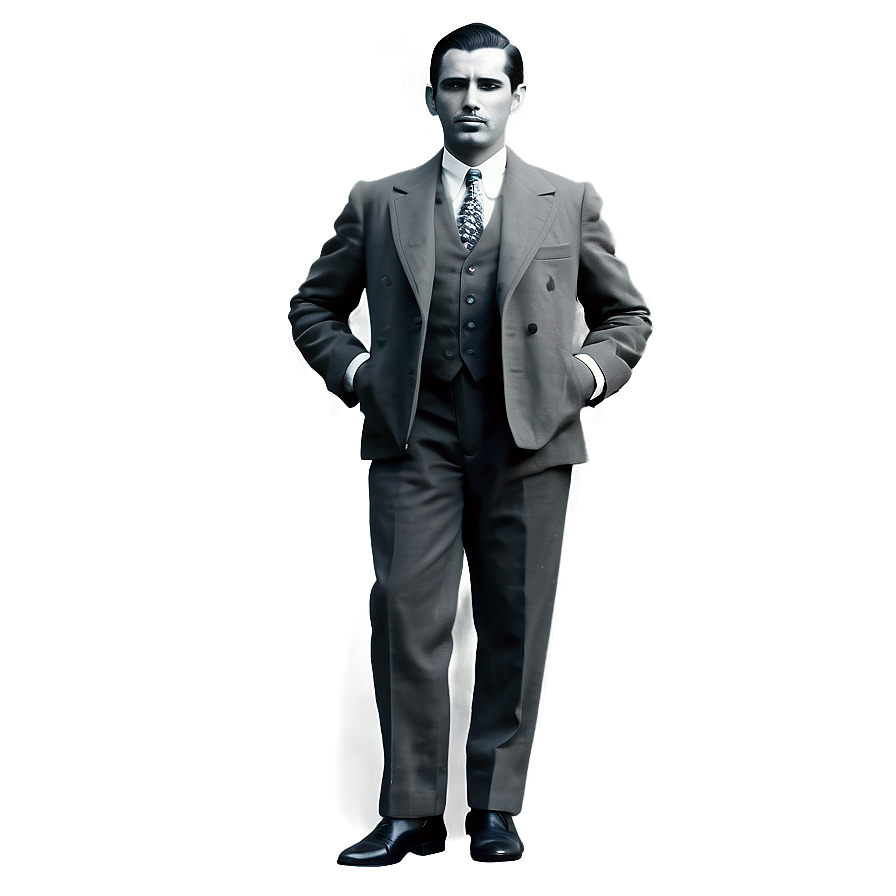 Vintage Man Standing Retro Png 69