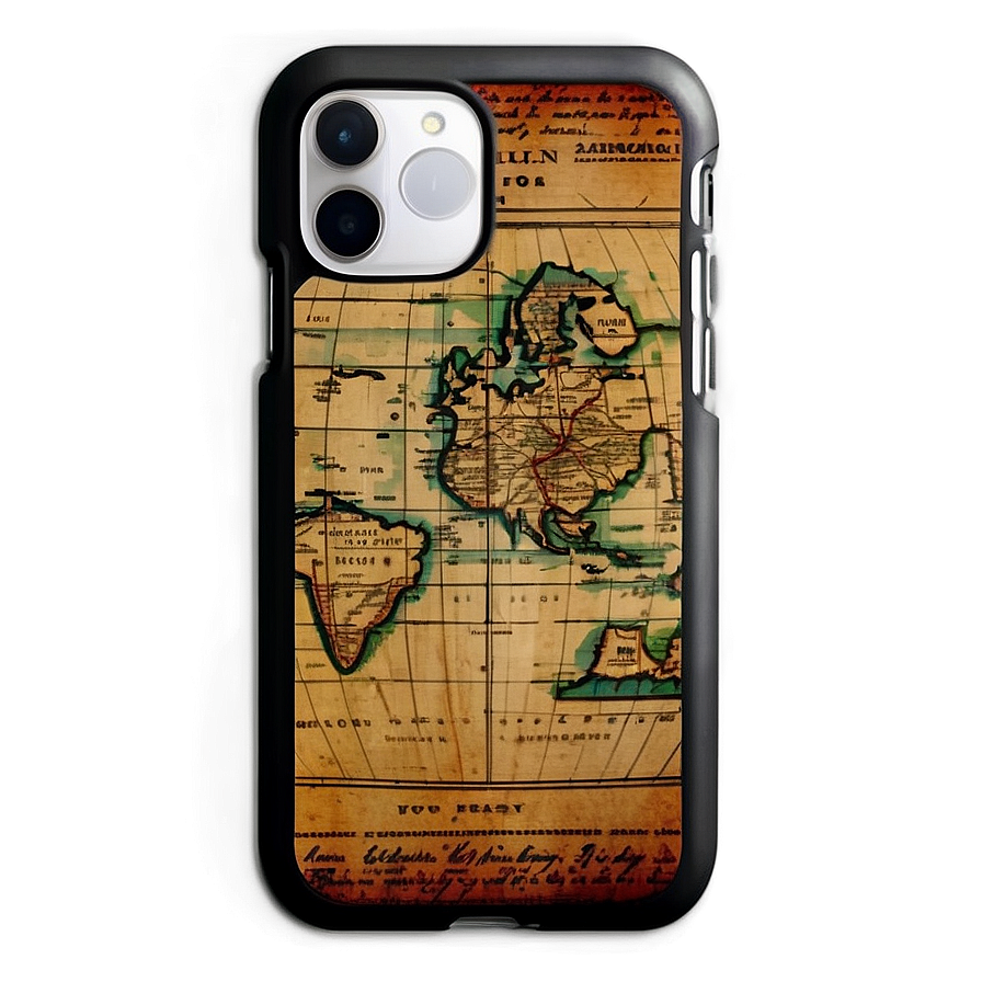 Vintage Map Phone Case Png 06122024