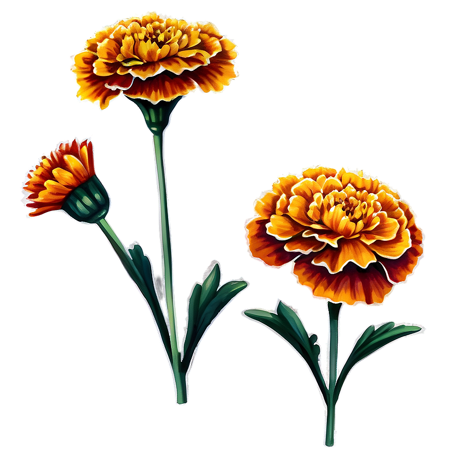 Vintage Marigolds Png 06132024