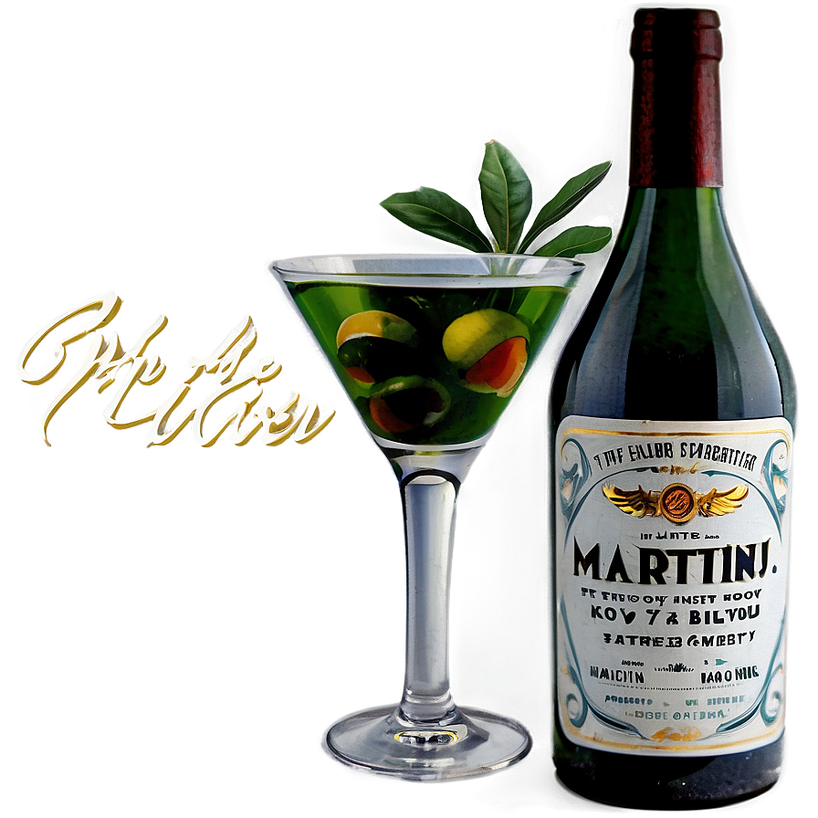 Vintage Martini Poster Png 21